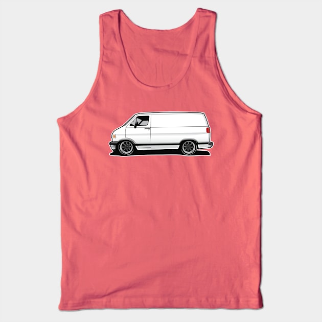 1994 White Dodge Van Tank Top by RBDesigns